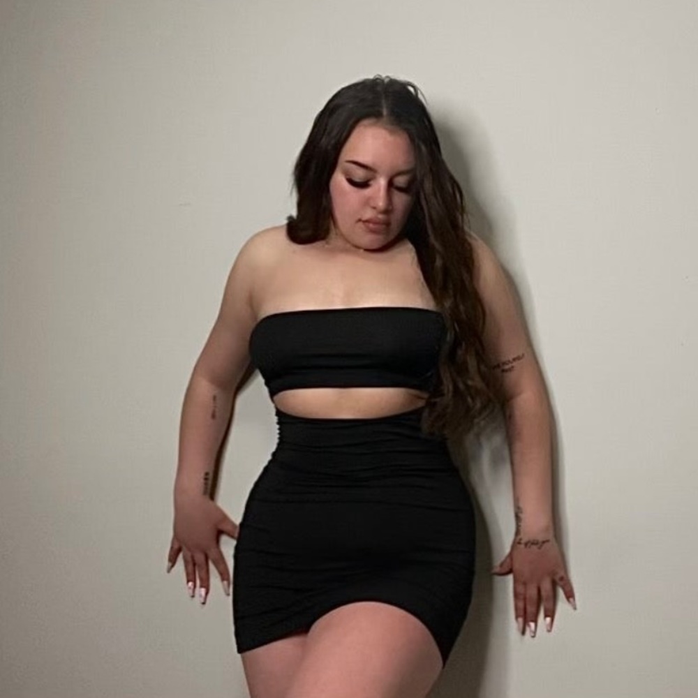 Outspoken Clothing Co. Tube Top Cutout Mini Dress